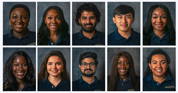 Headshots of the ten students selected for 2024 Dornsife Global Development Scholars program